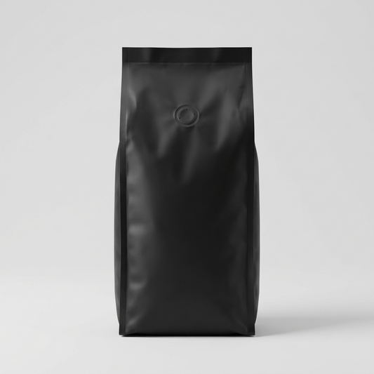 1kg Side Gusset bag with Valve (Carton 500) - Matte Black
